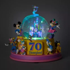 Disney Store Boule à neige musicale lumineuse Mickey Mouse et ses amis 70e anniversaire de Disneyland Resort