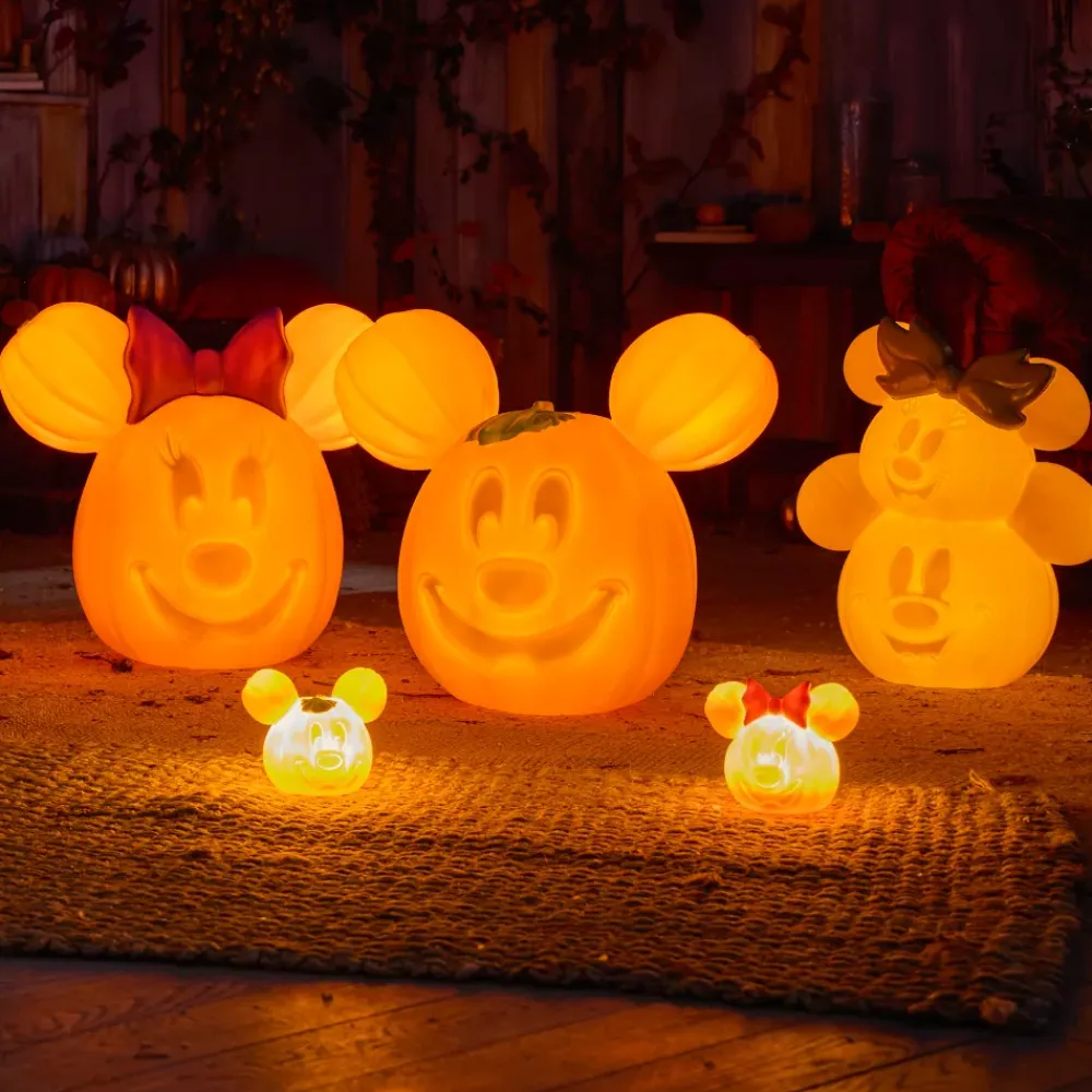New Disney Store Citrouille lumineuse Mickey et Minnie
