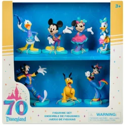 Hot Disney Store Coffret de figurines Mickey Mouse et ses amis, 70e anniversairede Disneyland
