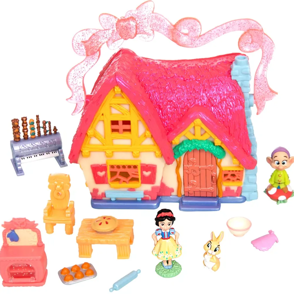 Discount Disney Store Coffret de mini figurines Chaumière de Blanche Neige Once Upon a Story, Blanche Neige et les Sept Nains