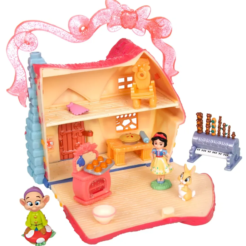 Discount Disney Store Coffret de mini figurines Chaumière de Blanche Neige Once Upon a Story, Blanche Neige et les Sept Nains