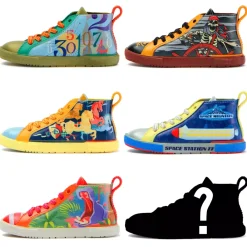 Outlet Disney Store Disney Lacers Ensemble de 6 baskets en vinyle collector Attractions mystère Disneyland, série 4