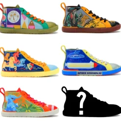 Outlet Disney Store Disney Lacers Ensemble de 6 baskets en vinyle collector Attractions mystère Disneyland, série 4