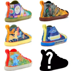 Outlet Disney Store Disney Lacers Ensemble de 6 baskets en vinyle collector Attractions mystère Disneyland, série 4