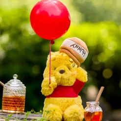Best Disney Store Japon Peluche Winnie l'Ourson avec pot de miel sur la tête de taille moyenne, 30 cm