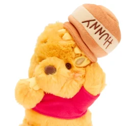 Best Disney Store Japon Peluche Winnie l'Ourson avec pot de miel sur la tête de taille moyenne, 30 cm