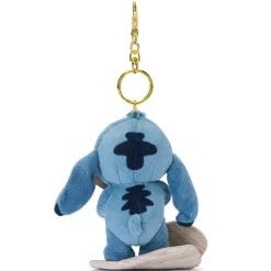 Best Disney Store Japon Porte-clés petite peluche Stitch sur un surf, Lilo & Stitch, 14 cm
