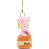 Discount Disney Store Japon Porte-clés petite peluche Porcinet dans un pot de miel, Winnie l'Ourson, 15 cm