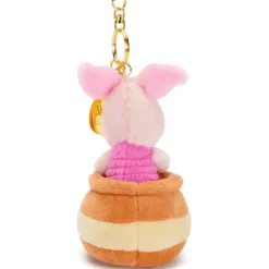 Discount Disney Store Japon Porte-clés petite peluche Porcinet dans un pot de miel, Winnie l'Ourson, 15 cm