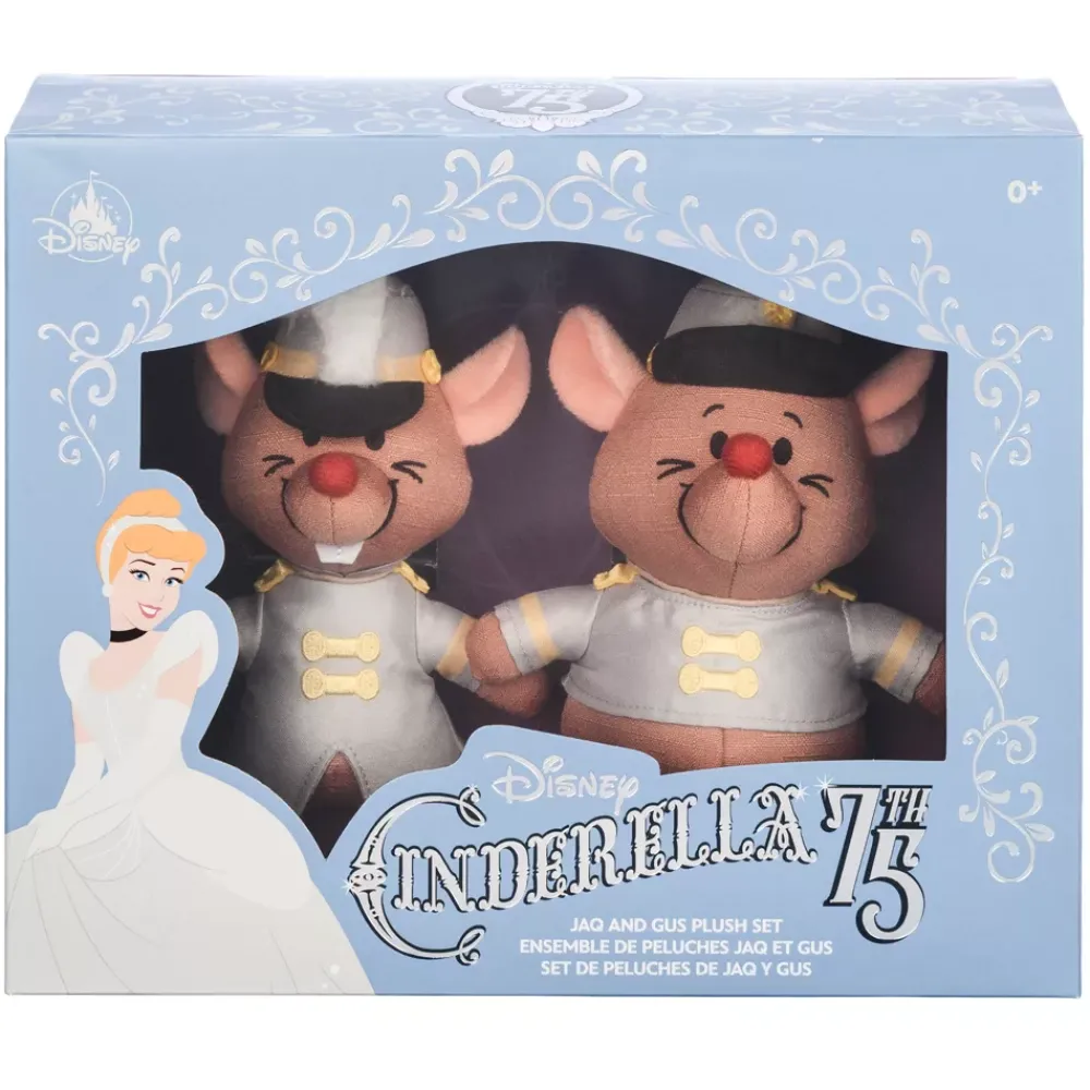 Hot Disney Store Ensemble de peluches Jack et Gus, 75e anniversaire de Cendrillon