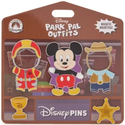 Discount Disney Store Ensemble de pin's magnétiques Mickey shérif et catcheur Disney Park Pal Outfits