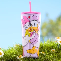 Disney Store Gobelet avec paille Donald et Daisy Duck