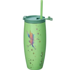 Outlet Disney Store Gobelet Clochette avec paille en acier inoxydable, Peter Pan