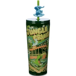 New Disney Store Gobelet Jungle Cruise en acier inoxydable avec paille