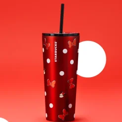 Discount Disney Store Gobelet Starbucks Minnie en acier inoxydable avec paille, Walt Disney World