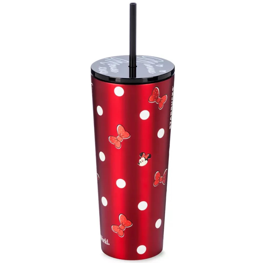 Discount Disney Store Gobelet Starbucks Minnie en acier inoxydable avec paille, Walt Disney World