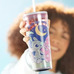 Discount Disney Store Gobelet Stitch et Angel avec paille, Lilo & Stitch