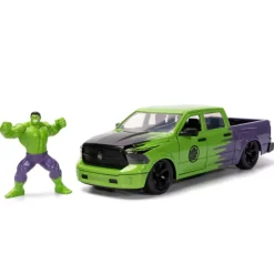 Hot Disney Store Jada Toys Figurine Hulk avec modèle réduit de la Dodge Ram 1500 de 2014, échelle 1/24