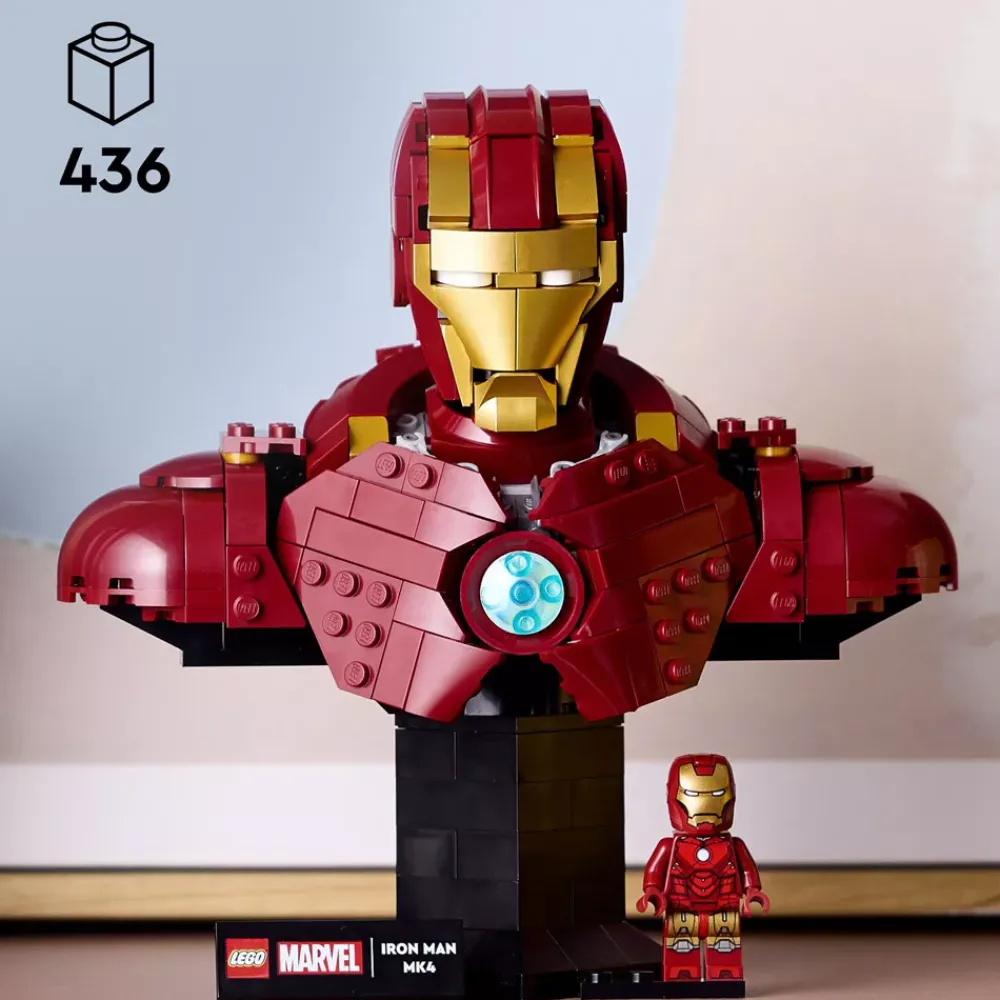 Sale Disney Store LEGO Marvel Buste d’Iron Man MK4 76327