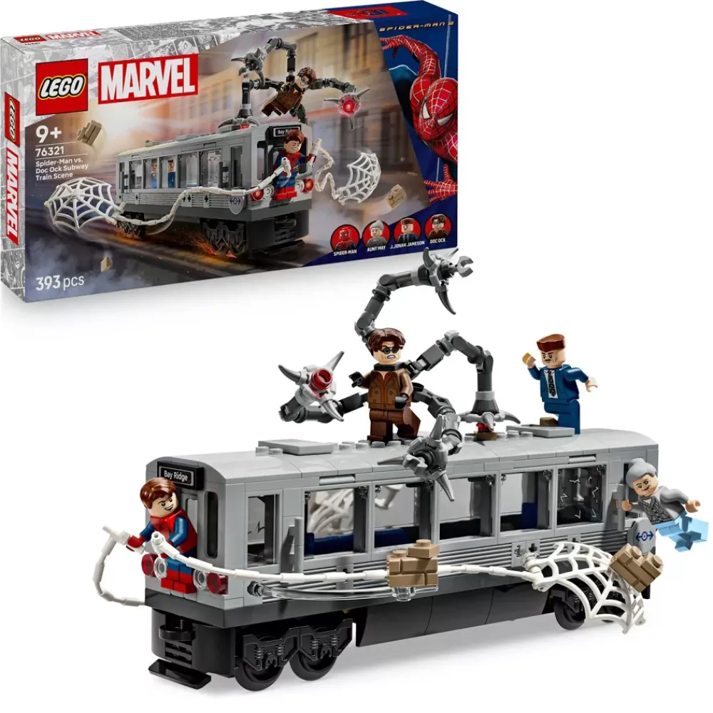 Disney Store LEGO Marvel La scène du train de Spider-Man et Docteur Octopus 76321