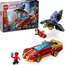Disney Store LEGO Marvel La voiture d’Iron Man et Black Panther contre Hulk rouge 76310