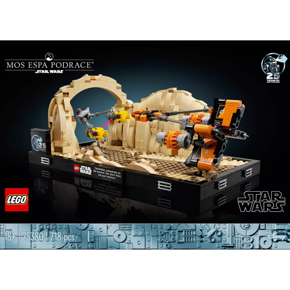 Hot Disney Store LEGO Star Wars Diorama de la course de podracers de Mos Espa 75380