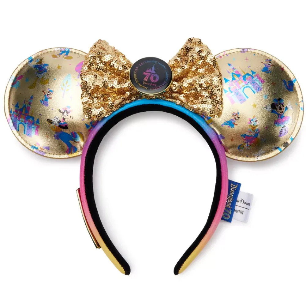 Online Disney Store Loungefly Serre-tête à oreilles Mickey Mouse et ses amis 70e anniversaire de Disneyland Resort pour adultes