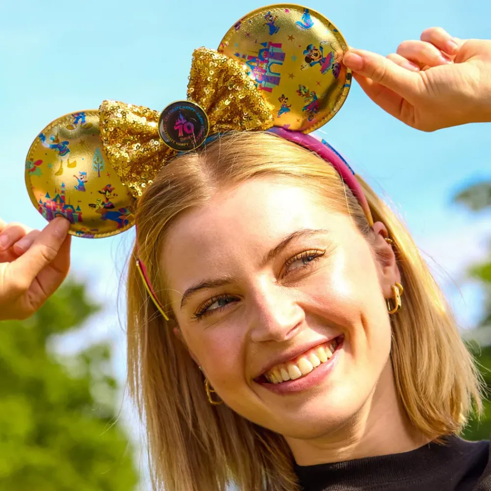 Online Disney Store Loungefly Serre-tête à oreilles Mickey Mouse et ses amis 70e anniversaire de Disneyland Resort pour adultes