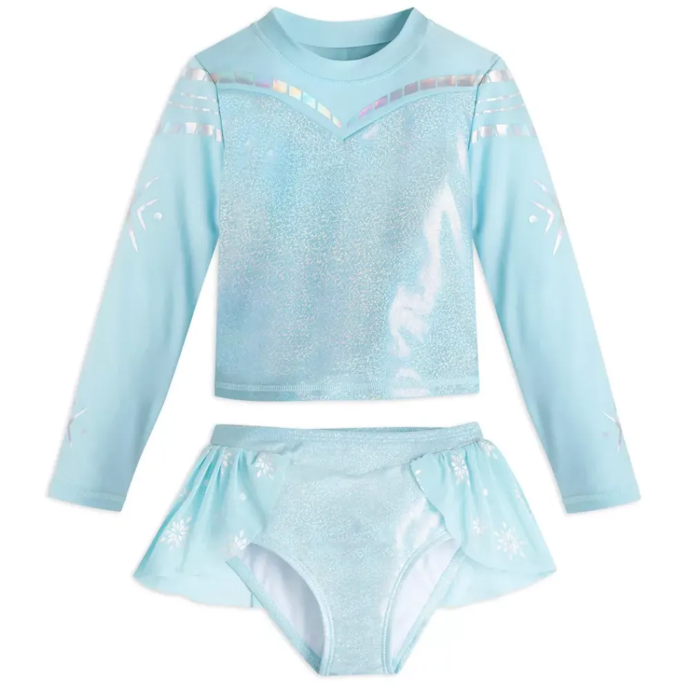 New Disney Store Maillot de bain Elsa 2 pièces pour enfants, La Reine des Neiges
