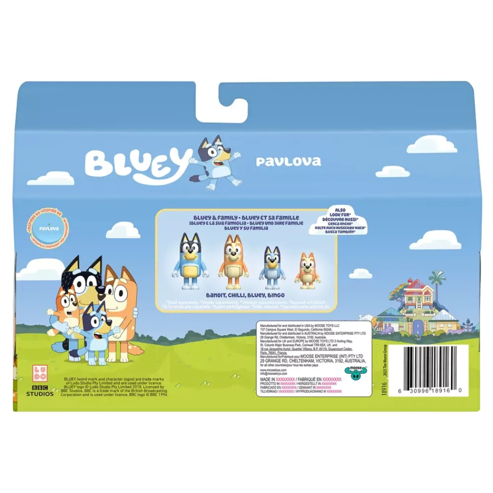 New Disney Store Moose Toys Ensemble de figurines Bluey Pavlova