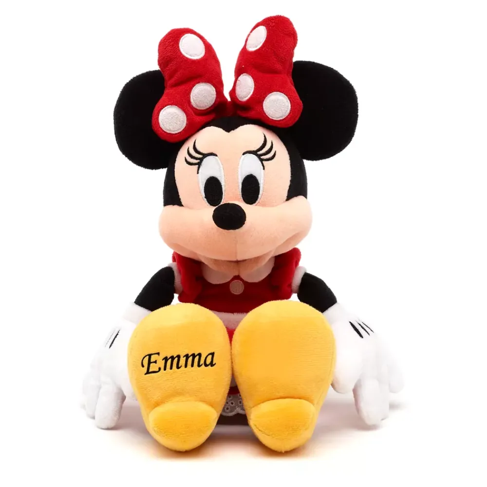 Outlet Disney Store Peluche Minnie Mouse rouge de taille moyenne