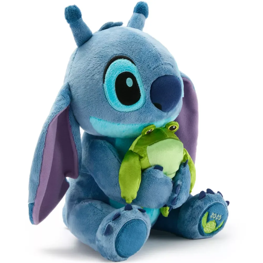 Sale Disney Store Peluche Stitch de taille moyenne avec grenouille Journée de l'Expérience 626 2025, Lilo & Stitch – 33 cm