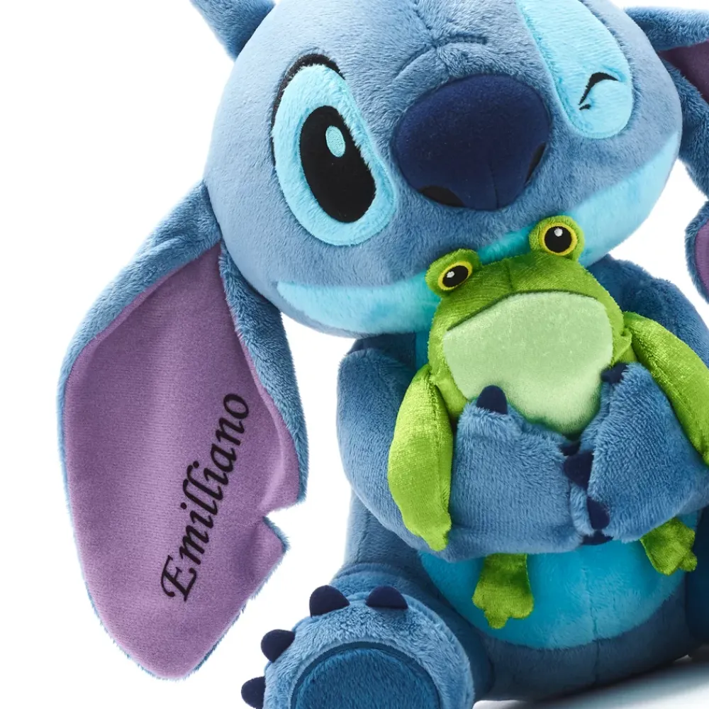 Sale Disney Store Peluche Stitch de taille moyenne avec grenouille Journée de l'Expérience 626 2025, Lilo & Stitch – 33 cm