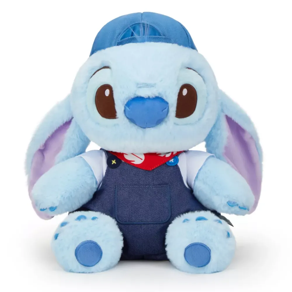 Discount Disney Store Peluche Stitch denim de taille moyenne, Lilo & Stitch, 33 cm