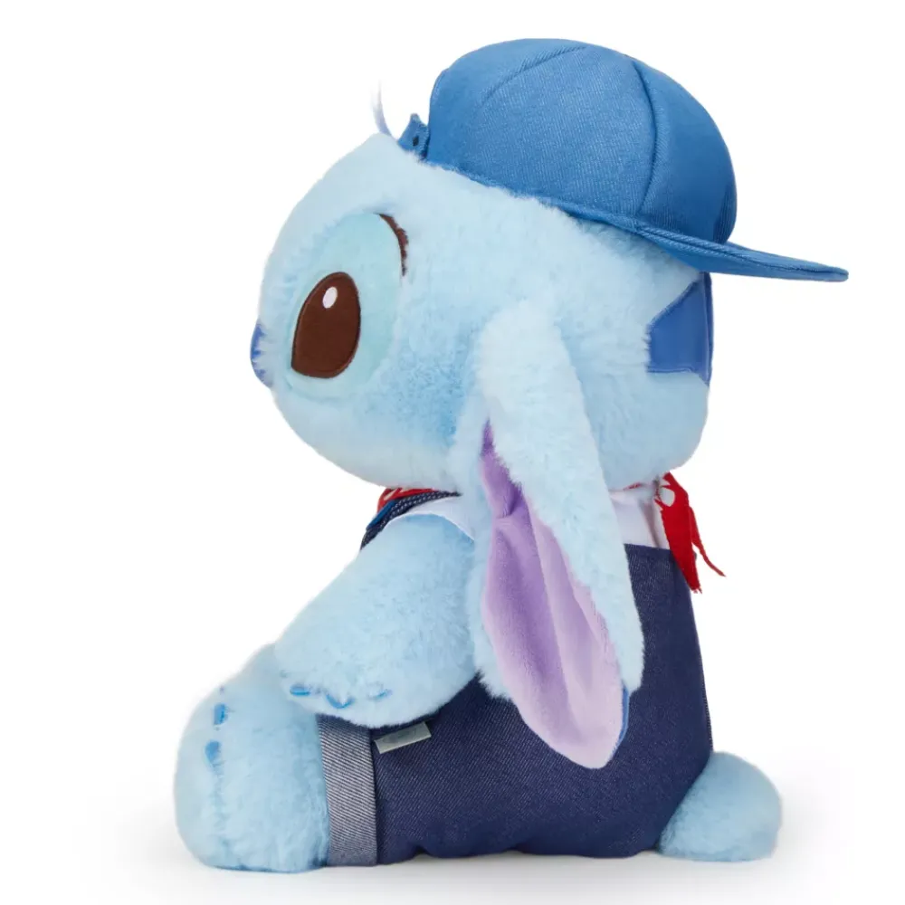 Discount Disney Store Peluche Stitch denim de taille moyenne, Lilo & Stitch, 33 cm