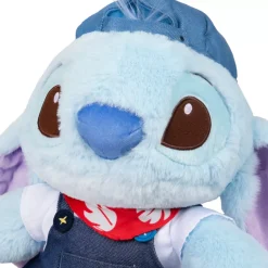 Discount Disney Store Peluche Stitch denim de taille moyenne, Lilo & Stitch, 33 cm