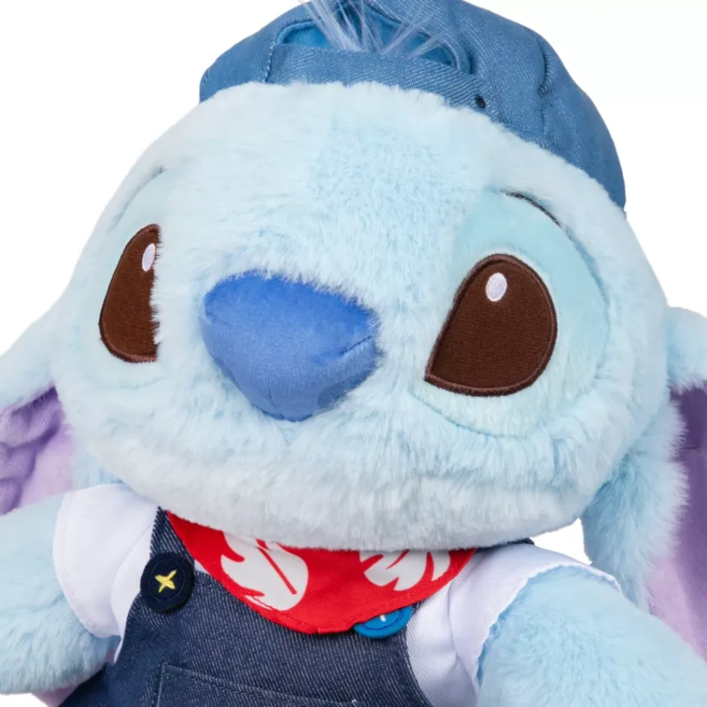 Discount Disney Store Peluche Stitch denim de taille moyenne, Lilo & Stitch, 33 cm