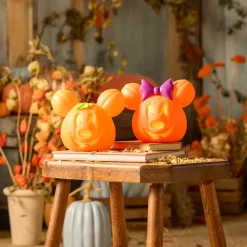 New Disney Store Petite citrouille creusée Mickey lumineuse