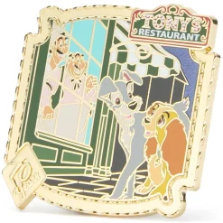 Best Disney Store Pin's La Belle et le Clochard Restaurant de Tony en édition limitée