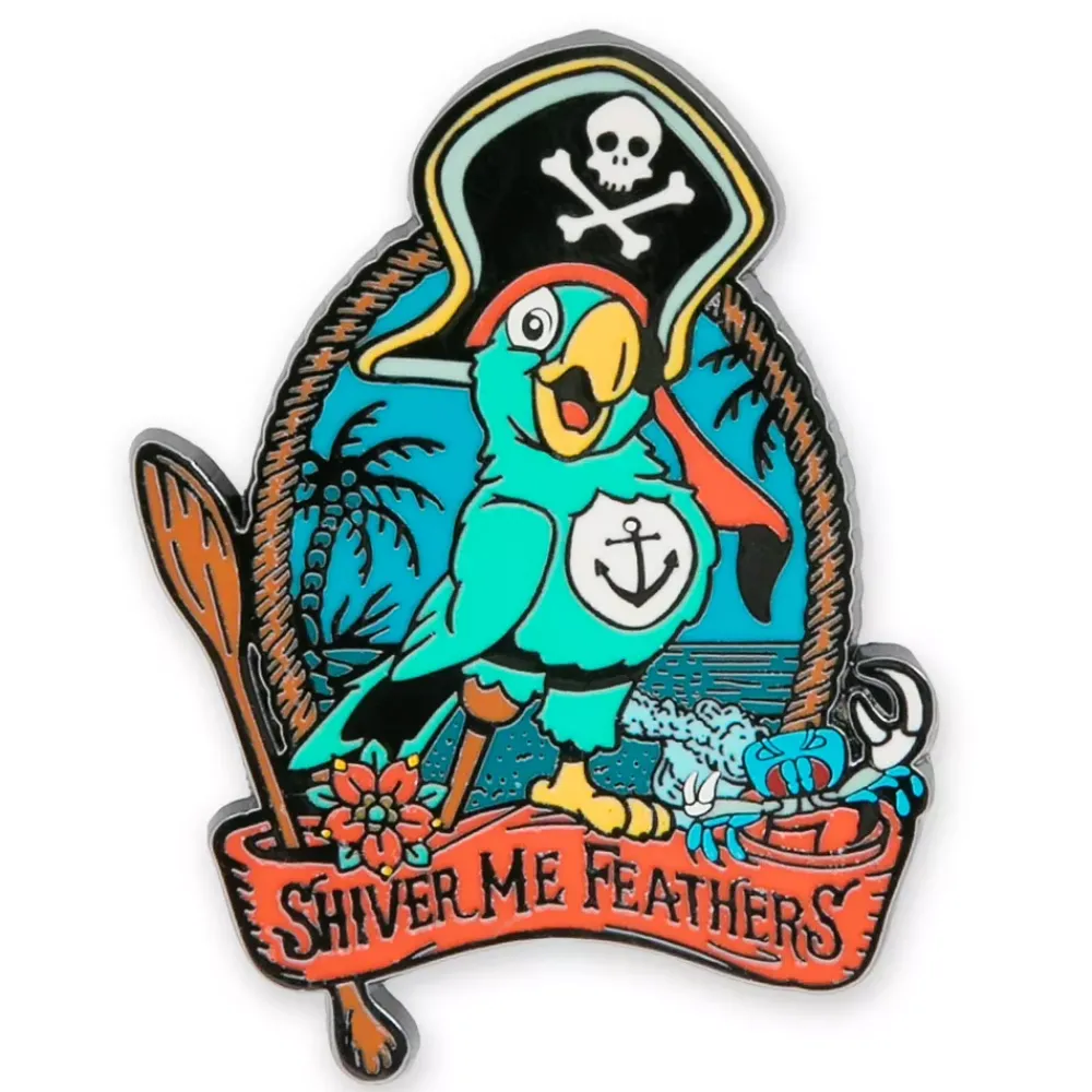 Discount Disney Store Pin's perroquet "Peg-Leg Pete", Pirates des Caraïbes