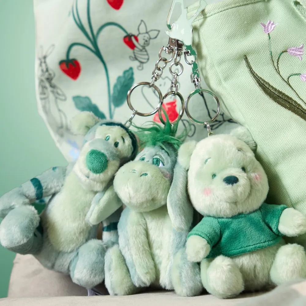 Online Disney Store Porte-clés petite peluche Winnie l'Ourson verte, 18 cm