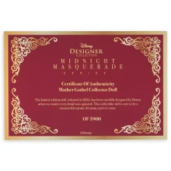Hot Disney Store Poupée Mère Gothel Fashionably Late Midnight Masquerade Series Disney Designer Collection en édition limitée, Raiponce