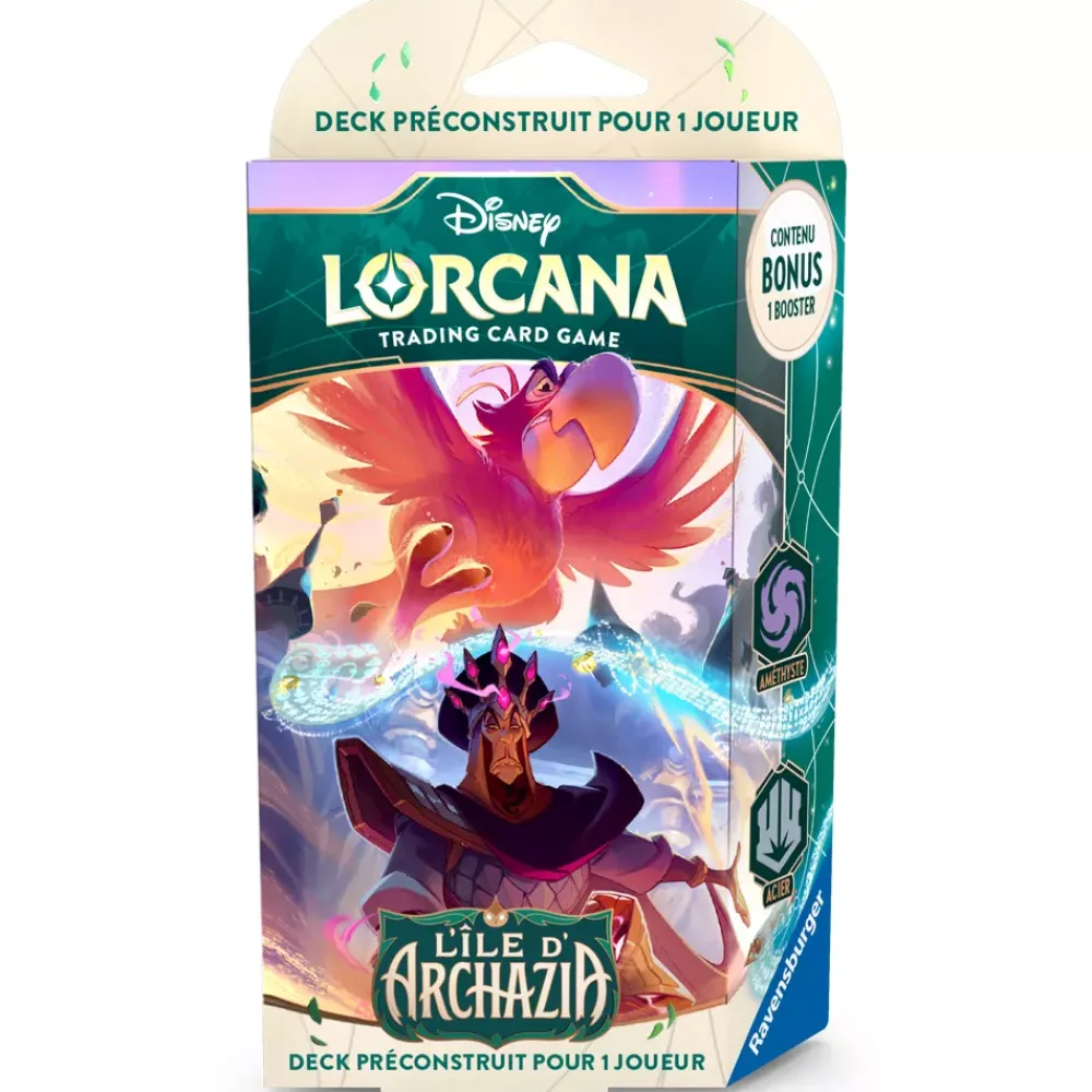 Clearance Disney Store Ravensburger Deck de démarrage A, Améthyste et Acier, série nº 7, jeu de cartes à collectionner Disney Lorcana
