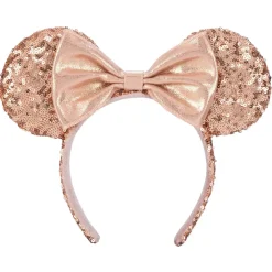 Discount Disney Store Serre-tête à oreilles à sequins roses et or Minnie pour adultes