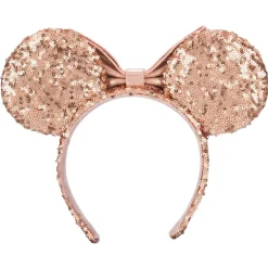 Discount Disney Store Serre-tête à oreilles à sequins roses et or Minnie pour adultes