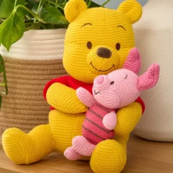 Hot Disney Store Spinmaster Peluche Winnie l'Ourson et Porcinet tricotée Disney GUND, 25,5 cm