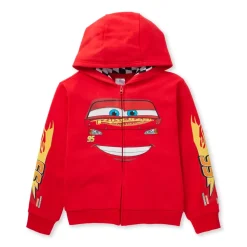 Disney Store Sweat Flash McQueen à capuche avec fermeture zippée pour enfants, Disney Pixar Cars