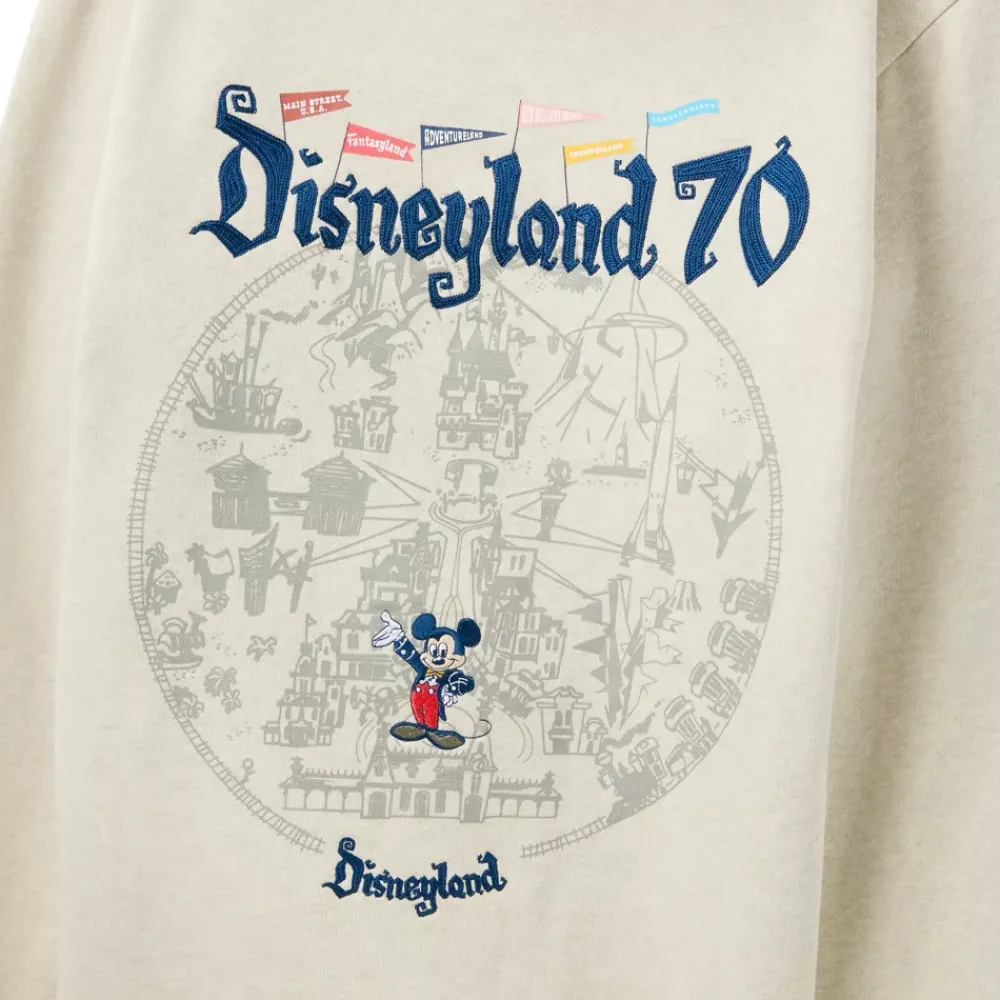 Disney Store Sweat-shirt à capuche Mickey Mouse & Map Disneyland Resort 70th Anniversary pour adultes