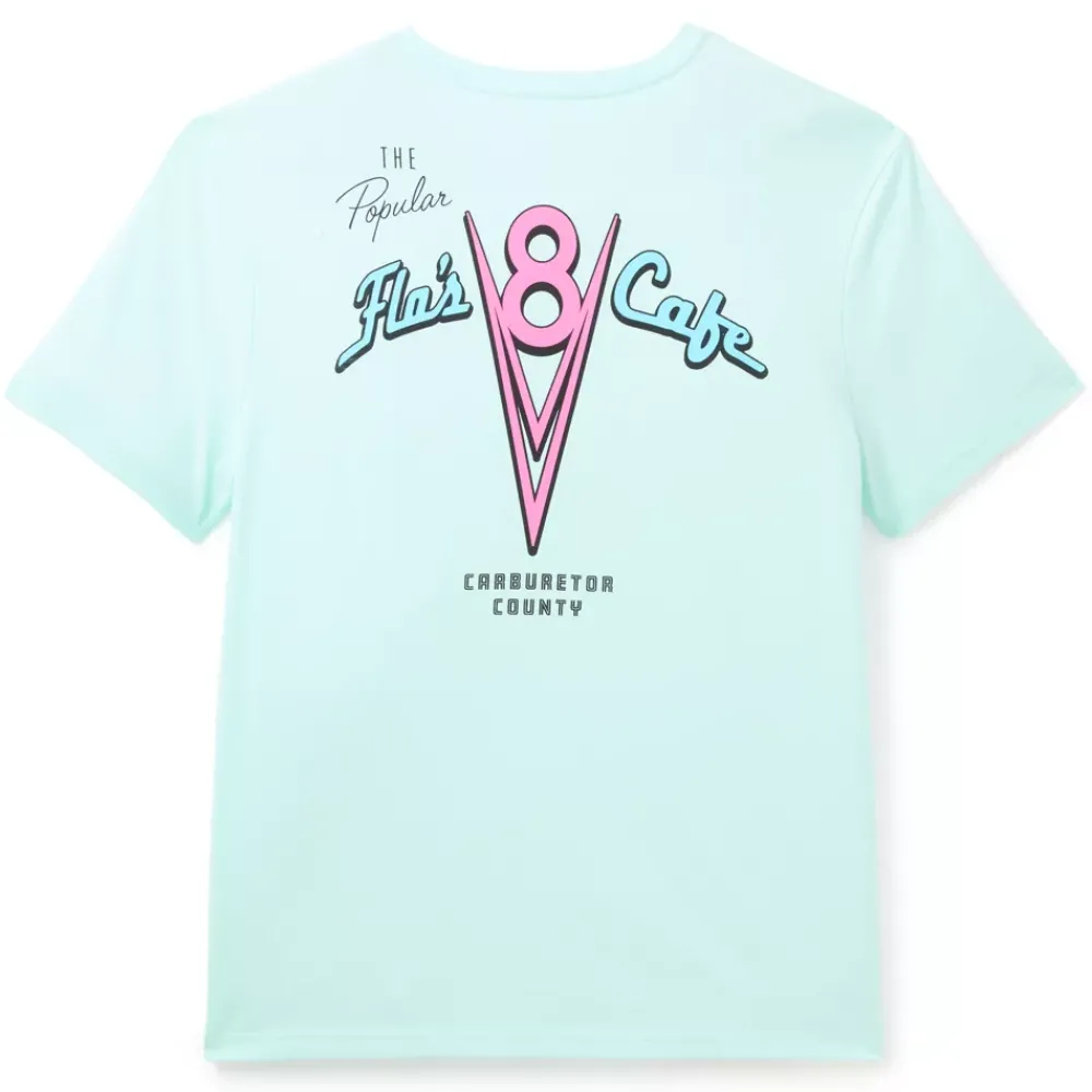 Outlet Disney Store T-shirt Café V8 de Flo bleu pour adultes, Disney Pixar Cars