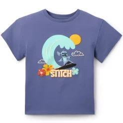 Discount Disney Store T-shirt Stitch bleu pour enfants, Lilo & Stitch (2025)